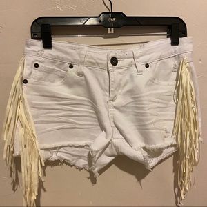 White summer shorts